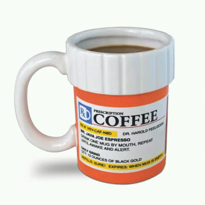 美国大嘴玩具创意陶瓷药罐处方马克杯子Prescription Coffee Mug