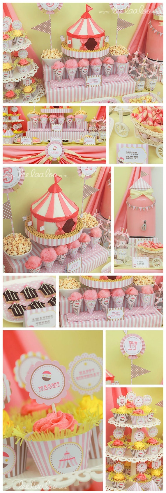 马戏团主题派对，粉粉嫩嫩的
