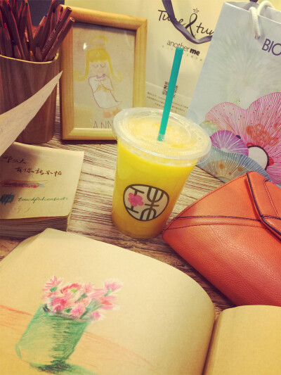 【鲜榨芒果汁】@宝珠奶酪