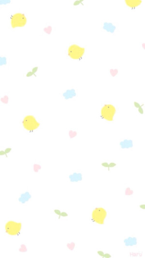 iPhone壁纸 萌物 可爱 背景 套图 韩系 插画 素材 ╯з ︶ღ 麽麽
