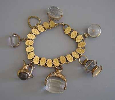 1860-1890晚期维多利亚魅力手链水晶表链