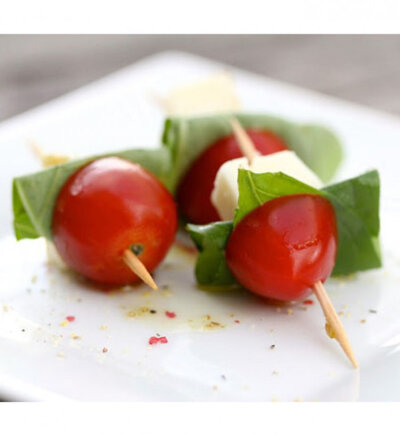 summer-snack：）Brochettes de tomates mozzarella