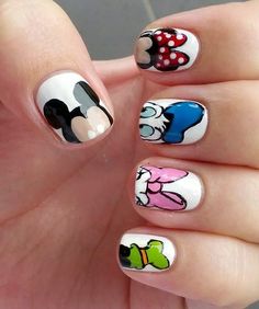 Perfect Disney nails. Unfortunately Im not skilled with these kinds of things...