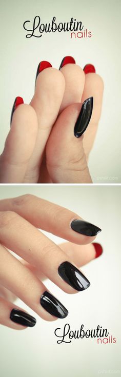 Louboutin Nails! Love the idea and cannot wait to try it with other color combinations!