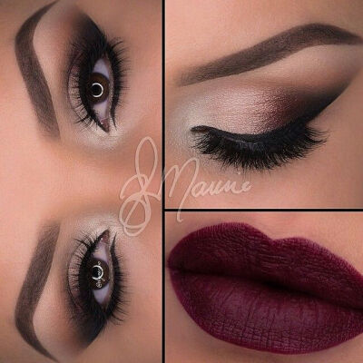 Love the entire look. I would try the night moth liner by mac and my bottletop bosenberry lipstick or any deep/purple burgundy color to complete the lip look. log onto to www.btblounge.com to checkout…