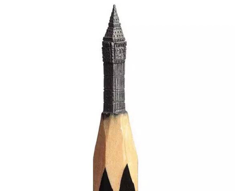 脑洞大开的削铅笔技巧：俄罗斯艺术家Salavat Fidai用铅笔芯来做雕刻。眼神不好的人，得带放大镜来欣赏作品。