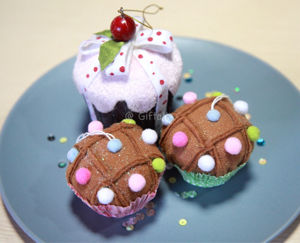 #手工制作#Handmade No.1 Cupcake Ornament纸杯蛋糕吊件