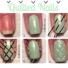 Quilted Nails - 15 Textured DIY Nail Tutorials That'll Make A Statement | GleamItUp