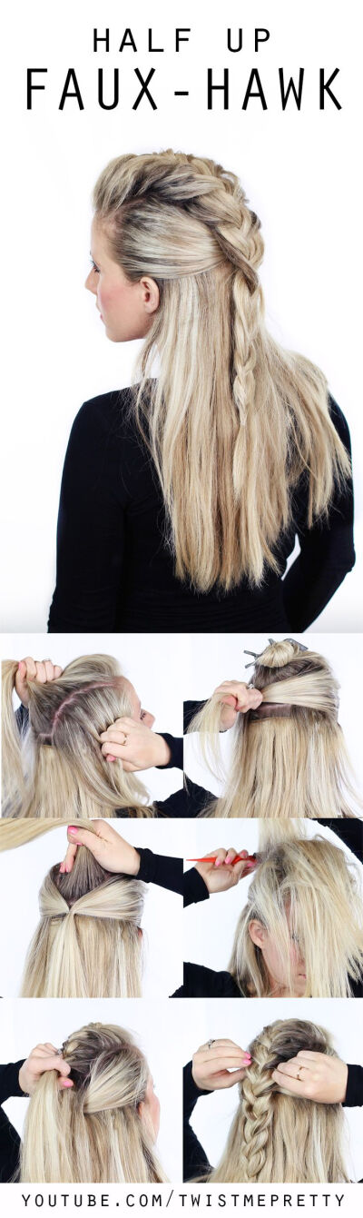 A super quick and edgy hairstyle, come checkout the tutorial at Twist Me Pretty!