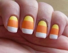 Candy corn is one of the best parts of October and fall in general, so you can let this sweet manicure carry you past the 31st and into the first weeks of November. #nails #halloween