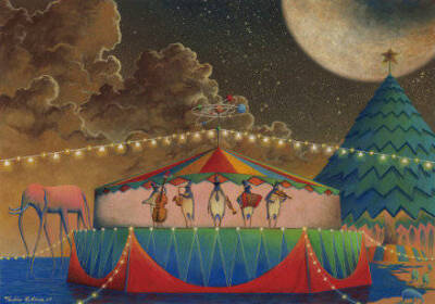 世界是个巨大的马戏团。 日本插画师：Toshio Ebine