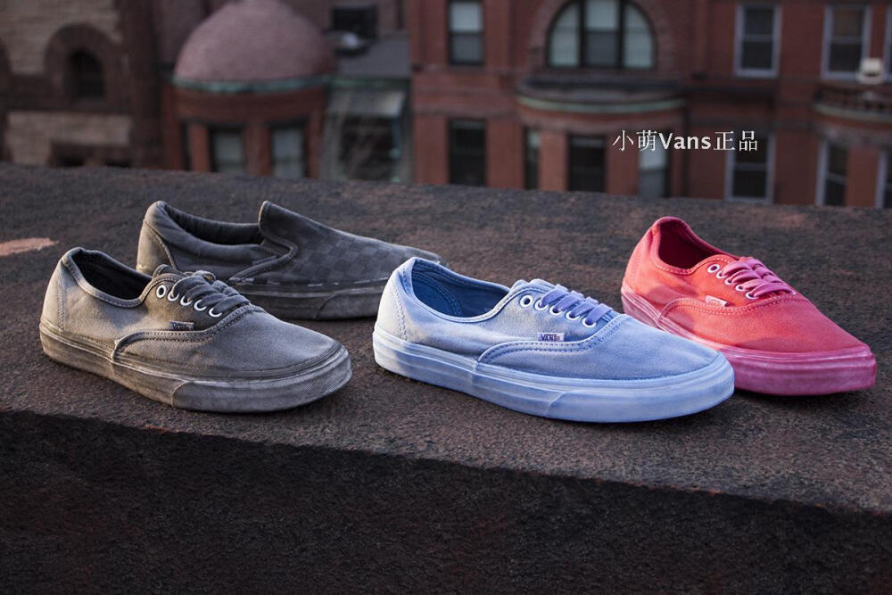 Vans 水洗做旧黑色 红色 era authentic