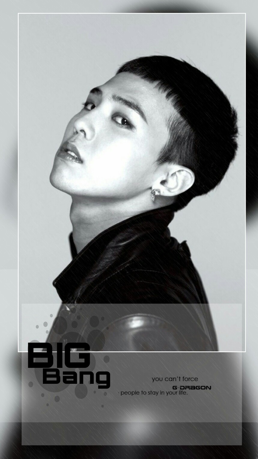 bigbanggd权志龙壁纸人物锁屏安卓黑白文字原创高清壁纸欧美iphone