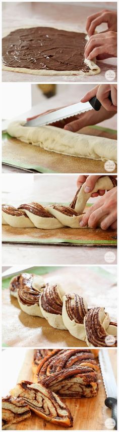 Braided Nutella Bread by inspiredbycharm via toprecipeblog #Bread #Nutella