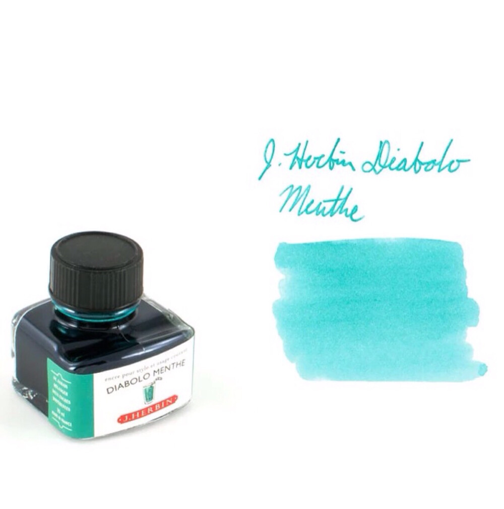 法国J.Herbin D系列彩色染料钢笔墨水 黑蓝绿紫红色 非碳素不堵笔