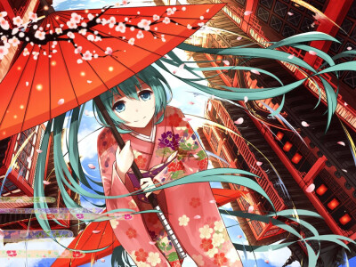 ＃MIKU＃＃和服初音＃ 初音未来 来源P站【糖主超爱这张prprpr