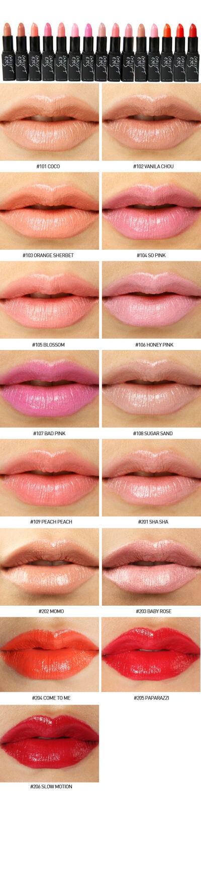 3 Concept Eyes Lip Color. They actually suit my skin tone. Too bad I can only order online though.