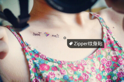 【zipper纹身贴】爱与信任从来都是并肩同行~