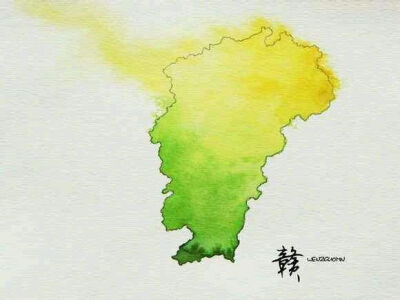 泼墨的中国各省之江西