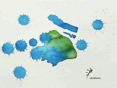 泼墨的中国各省之上海