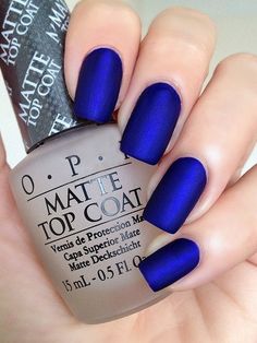 OPI Royal blue matte manicure OPI Blue My Mind by LoveThoseNails, $13.99