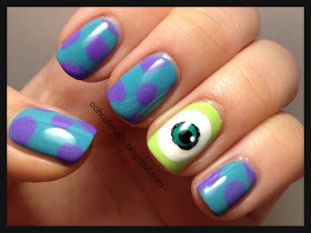 Ooh, Cute Nails!: Monsters University Inspired Nails