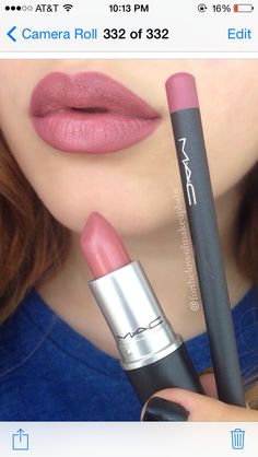 Mac Soar lip liner &amp;amp; Mac Brave lipstick. Love this! #mac #lipstick #makeup