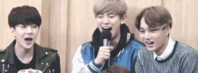 EXO 朴灿烈 吴世勋 金钟仁 首尔三大炮笑起来也是豪爽( •̀∀•́ )