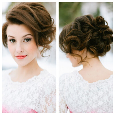 I absolutely love this hairstyle, not sure yet if I want my hair up or down for my wedding but this is a strong contender.