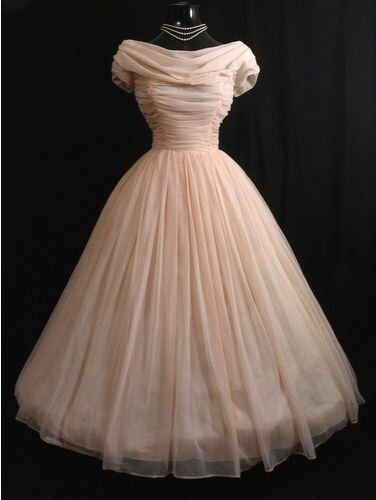 1950s chiffon dress