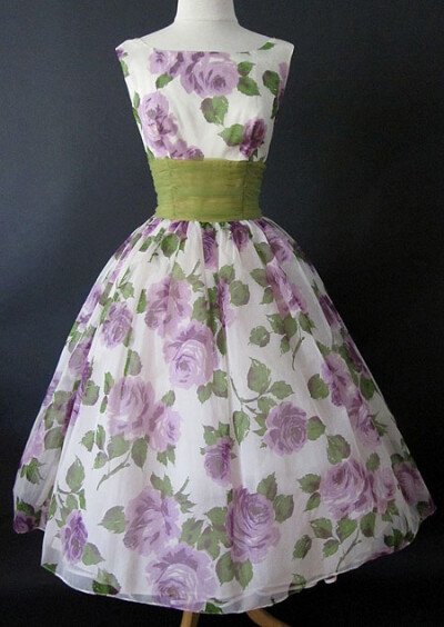 1950's Lavender Print