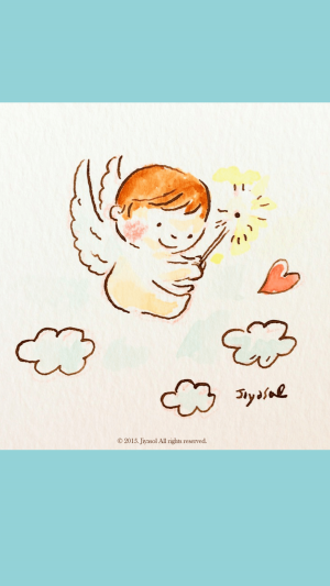 小天使 LINE 换不完的手机壁纸..
