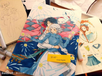 jo姐纯马克笔手绘 精致的线条 第一眼就爱上 美翻