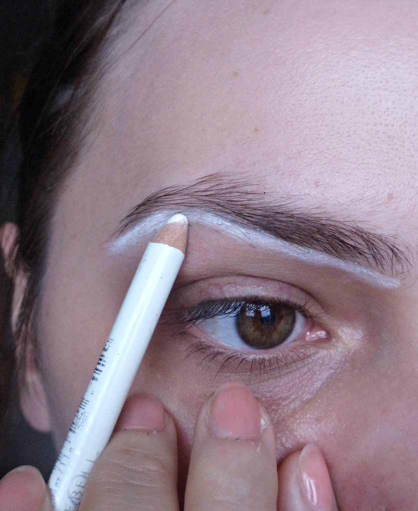 Next, pencil out the shape that you want your brows to have. I start on the inner eye corner and work outwards.