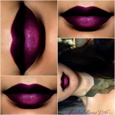 Purple lipstick #makeup