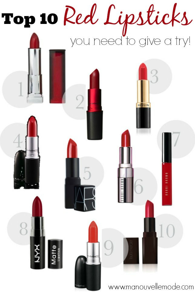 top 10 red lipsticks you need to try for any budget! All the red lipstick ideas you need to rock this winter.