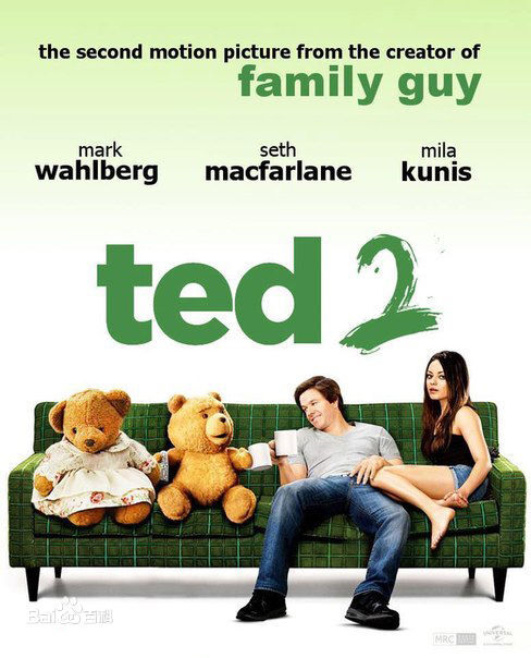 TED2 [美] 2015.6.26.上映 之前看TED海报的时候以为是那种电影 看完后才发现...不过还是蛮好看的 ted是可爱的hh 第二部发现这位女明星--Amanda Seyfried 挺漂亮的啊! -2015.7.30晚