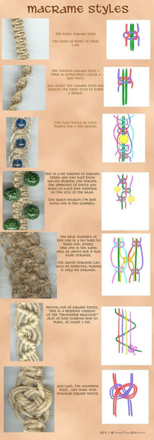 ❀【7种手链编织方法图解】