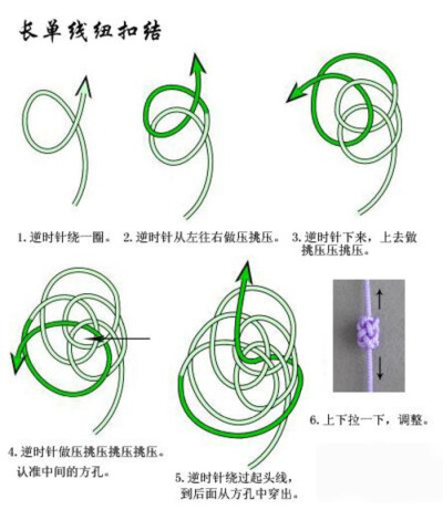 ❀【单线纽扣结】