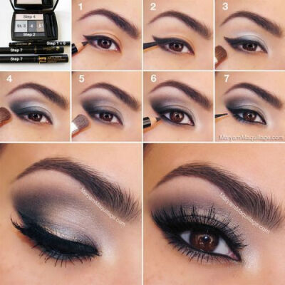 Step by step makeup tutorials for brown eyes. | http://makeuptutorials.com/13-best-eyeshadow-tutorials-brown-eyes/