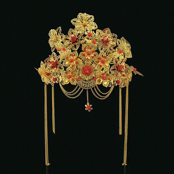 唯美 复古 流苏 新娘 发饰 步摇系！