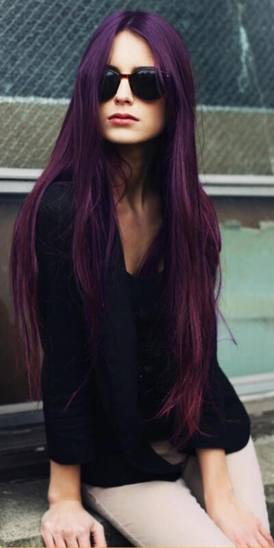 My hair was this color once... years ago. I guess now it's referred to as Deep Purple, in my day it was Eggplant.