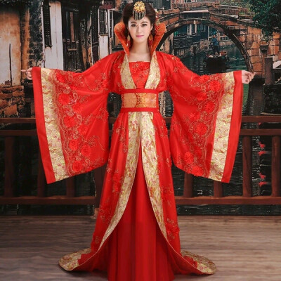 复古风 汉服 婚服 嫁衣 新娘中式舞台装！