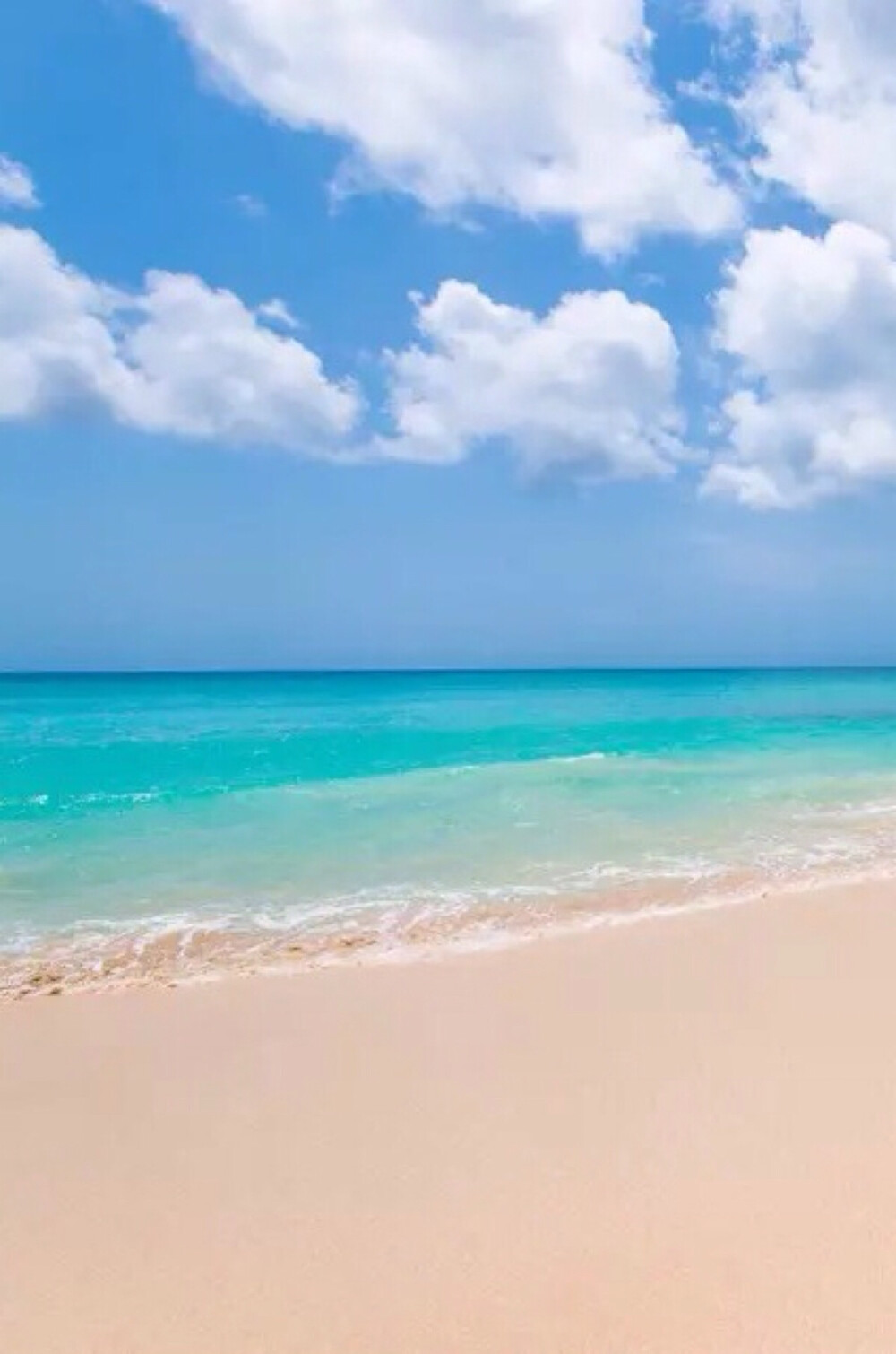 唯美自然风景 蓝天 碧水 白云 海水 沙滩 唯美风景 iphone手机壁纸