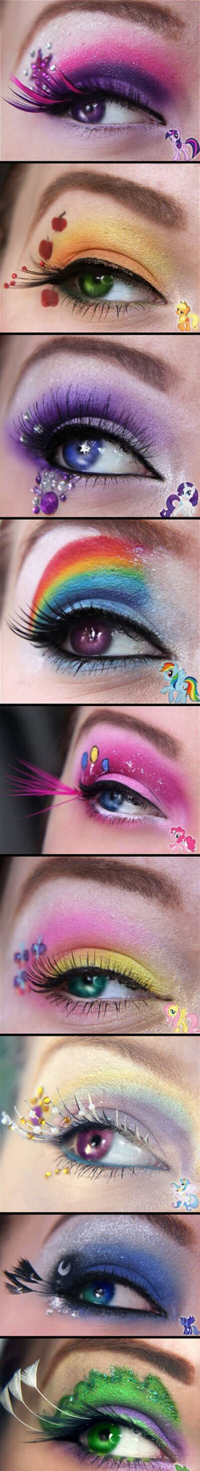 My Little Pony for the eyes! So awesome! In onder they are; Twilght Sparkle, Apple Jack, Rarity, Rainbow Dash, Pinkie Pie, Fluttershy, Princess Celestia, Princess Luna &amp;amp; Spike.