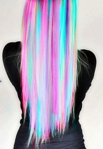 rainbow hair! (Okay, I would never, EVER, do this, even if I had the guts; but it is certainly very pretty when done correctly!