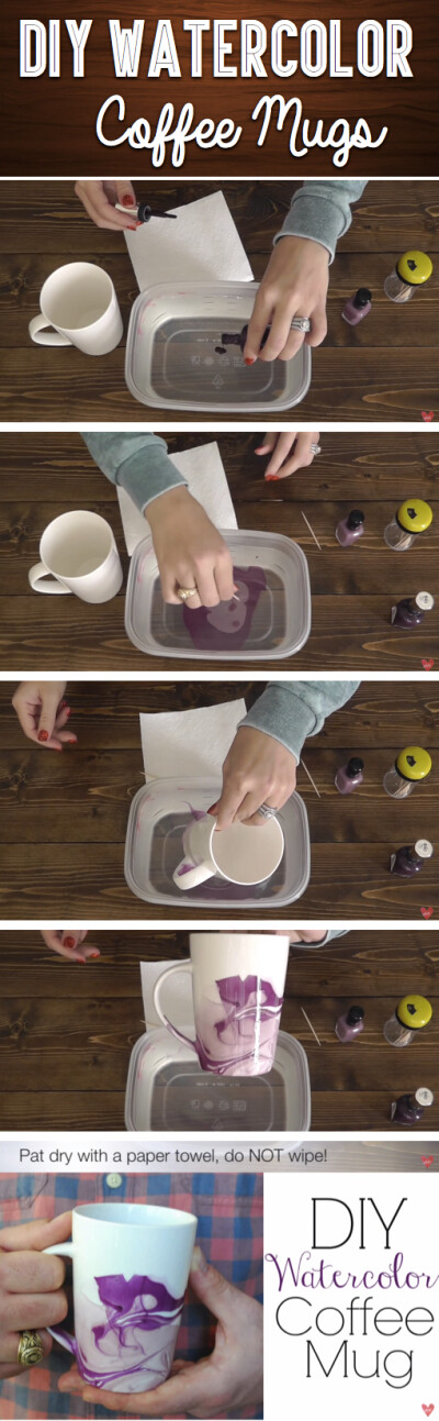 You Will Be Amazed To See What You Can Achieve With A Plain Coffee Cup And Some Nail Polish! - She Turned A Plain Mug, Nail Polish And A Toothpick Into Something Amazing! https://www.wsdear.com