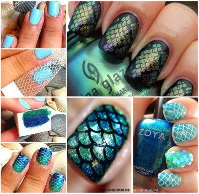 30+ Classic Mermaid Nails art ideas--&amp;gt; http://wonderfuldiy.com/30-classic-mermaid-nails-art-design/ #diy #nailar