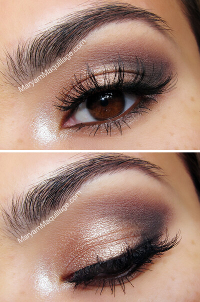 Daytime Smokey using Urban Decay Naked 2 Palette. Great lashes and brows!