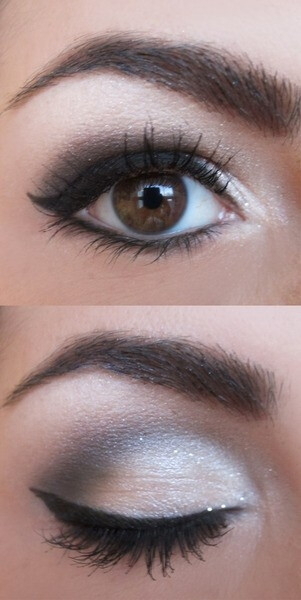 Cat eye w/ivory &amp;amp; slate shadow..if only I had brown eyes..